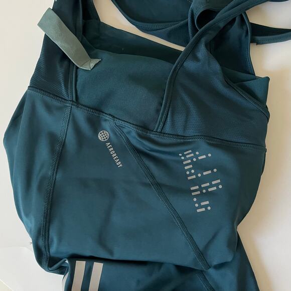 Adidas Parlay Padded Cycling Bib Shorts Womens Medium Green HM3159 MSRP $200 NWT - Picture 4 of 12